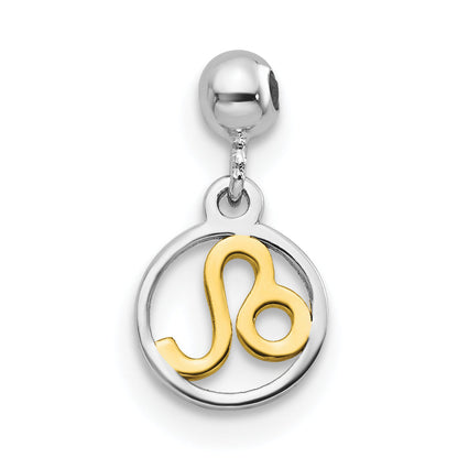 Sterlingsilber Mio Memento Rhodiniert Goldfarben Hängend Leo Charm