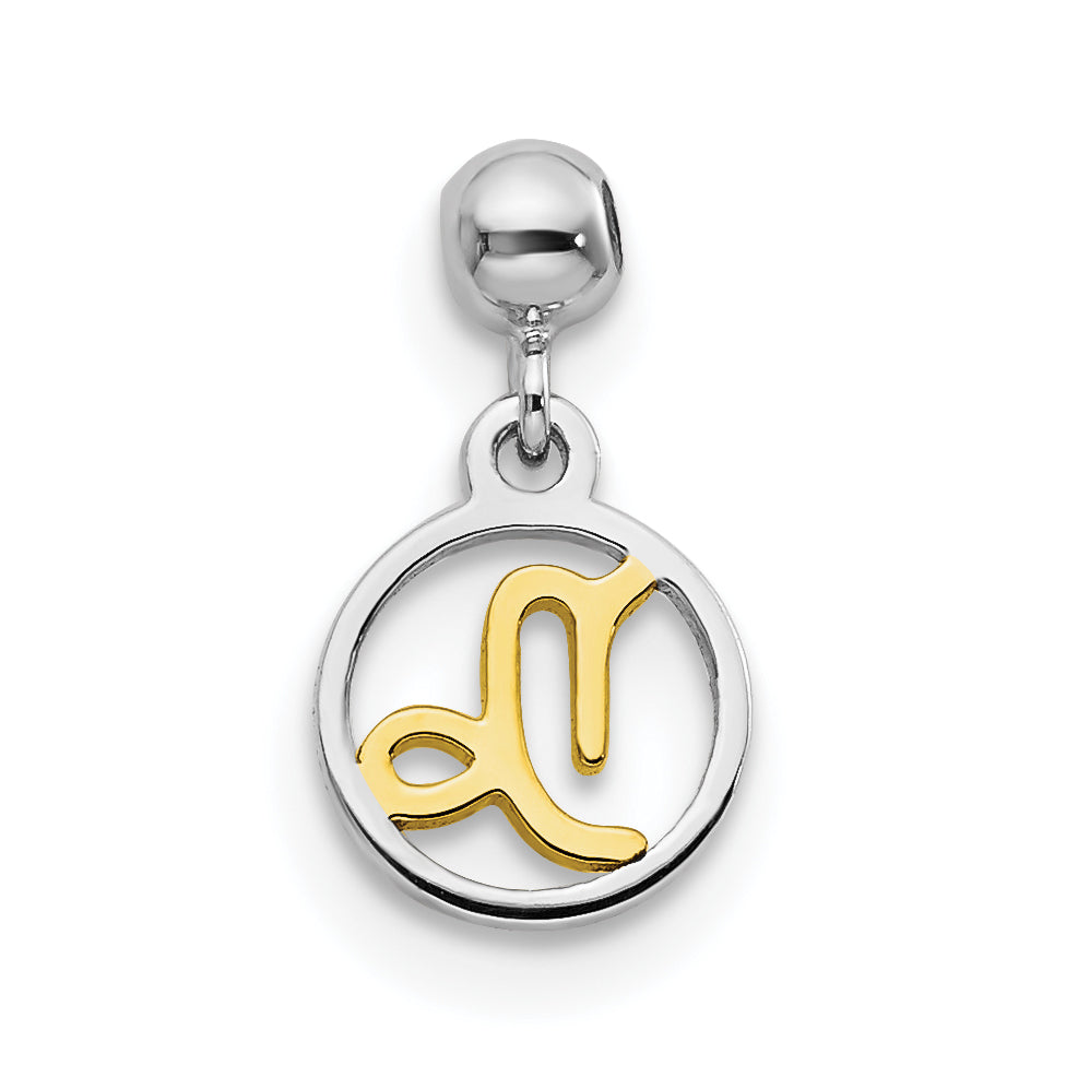 Sterlingsilber Mio Memento Rhodiniert Goldfarben Capricorn Charm