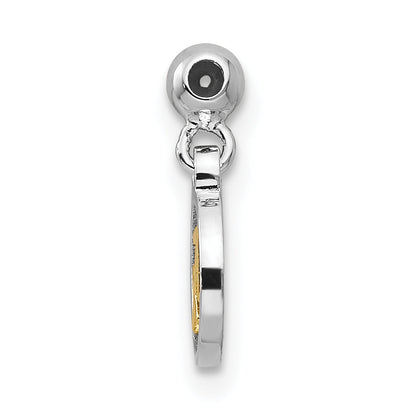 Sterlingsilber Mio Memento Rhodiniert Goldfarben Sagittarius Charm