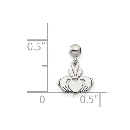 Sterlingsilber Mio Memento Hängend Claddagh Charm