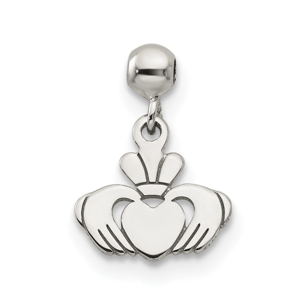 Sterlingsilber Mio Memento Hängend Claddagh Charm