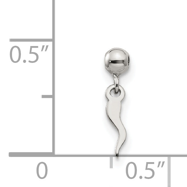 Sterlingsilber Mio Memento Hängend Italienisch Horn Symbol Charm