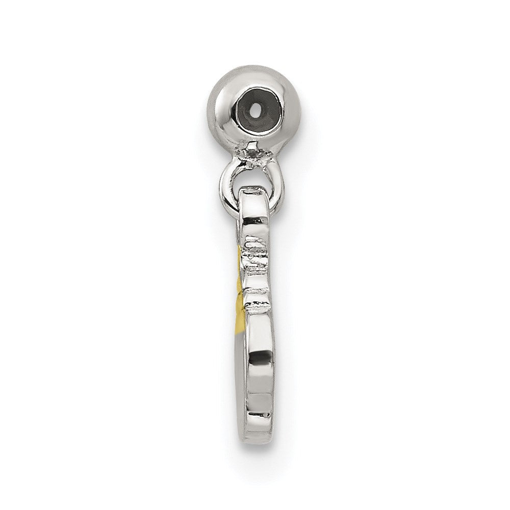 Sterlingsilber Mio Memento Goldfarben Hängend Baby Bottle Charm