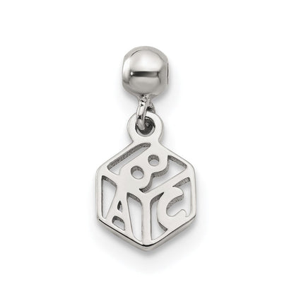 Sterlingsilber Mio Memento Hängend Baby Block Charm
