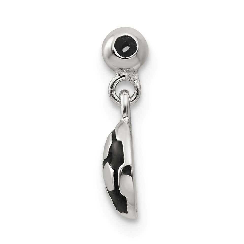 Sterlingsilber Mio Memento Emaille Hängend Fußball Kugel Charm