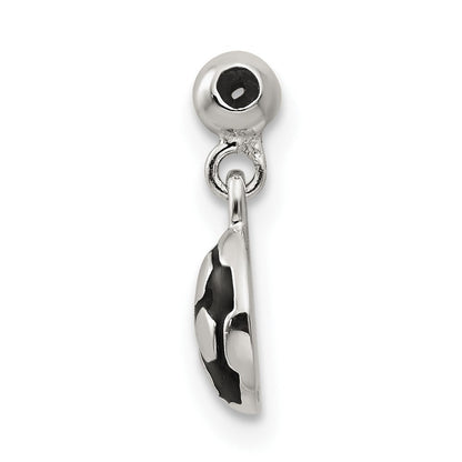 Sterlingsilber Mio Memento Emaille Hängend Fußball Kugel Charm