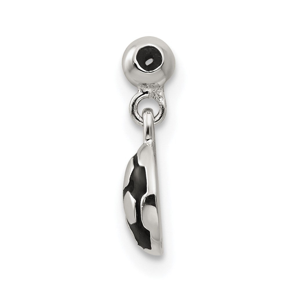 Sterlingsilber Mio Memento Emaille Hängend Fußball Kugel Charm