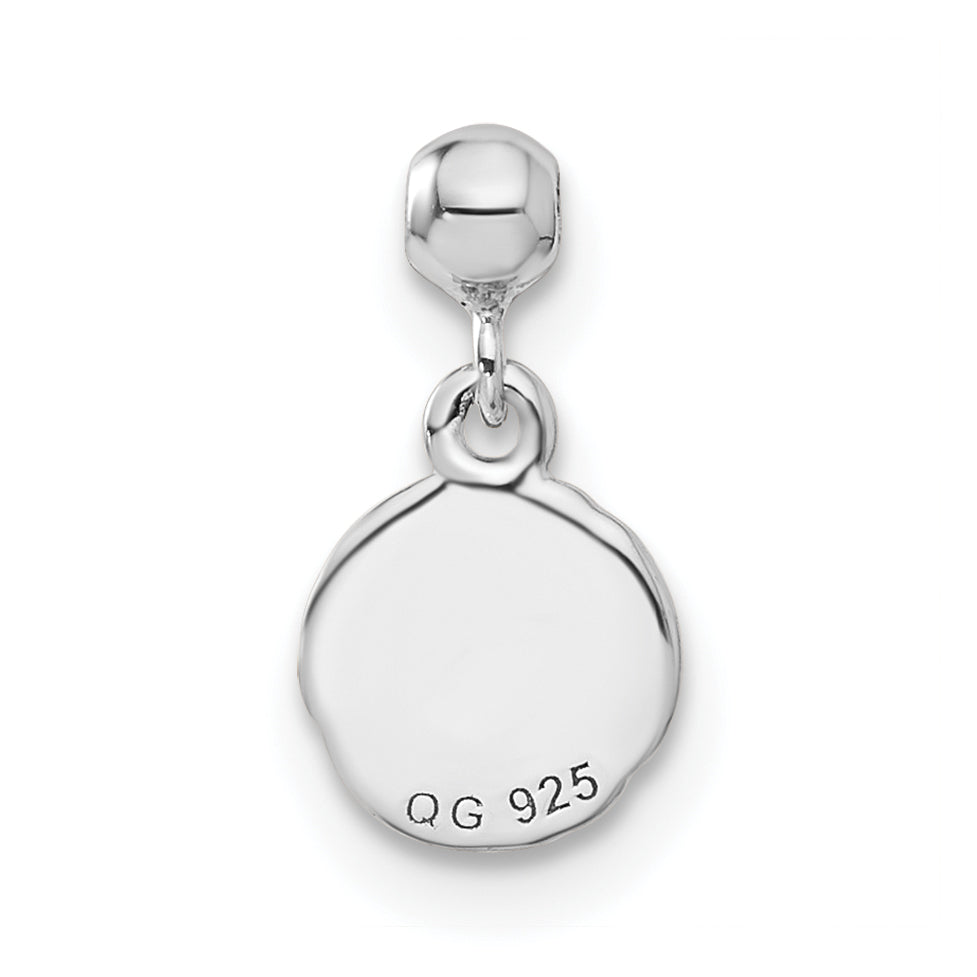 Sterlingsilber Mio Memento Rhodiniert Goldfarben Hängend Volley Kugel Charm