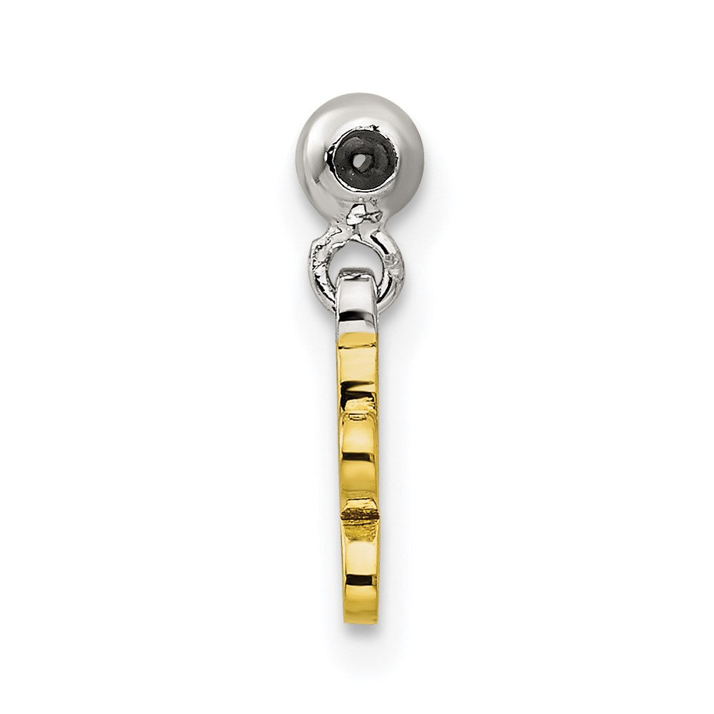 Sterlingsilber Mio Memento Goldfarben Rosa Emaille Blume Charm