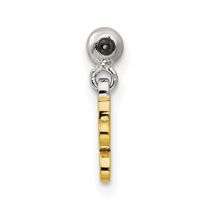 Sterlingsilber Mio Memento Goldfarben Rosa Emaille Blume Charm