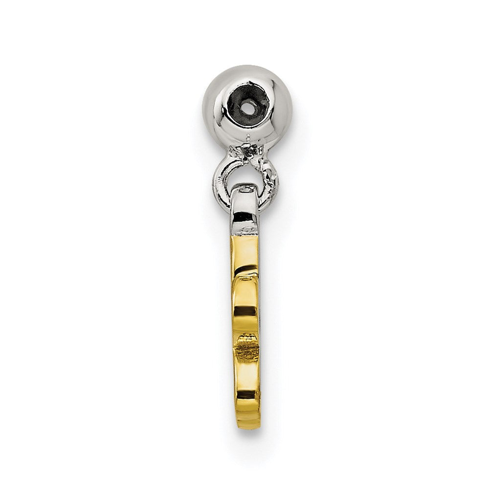 Sterlingsilber Mio Memento Goldfarben Blau Emaille Blume Charm