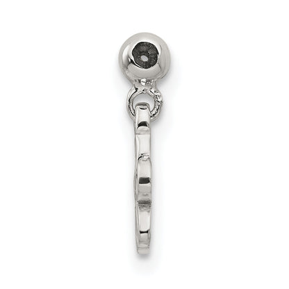 Sterlingsilber Mio Memento Weiß Emaille Hängend Blume Charm
