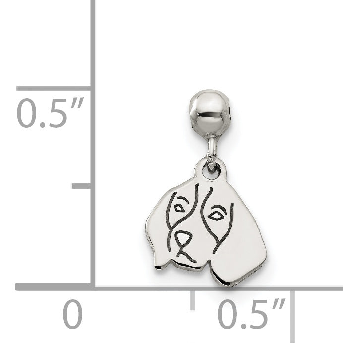 Sterlingsilber Mio Memento Hängend Hund Charm
