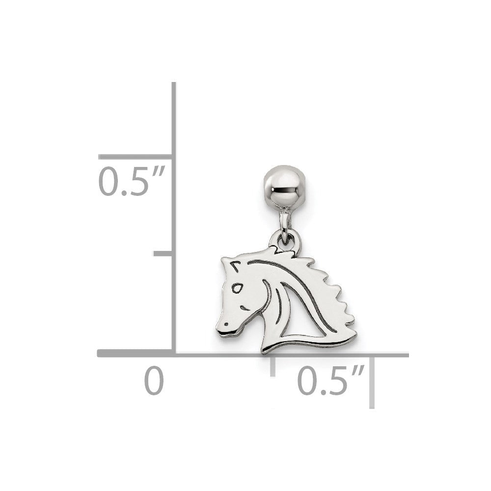 Sterlingsilber Mio Memento Hängend Pferd Charm