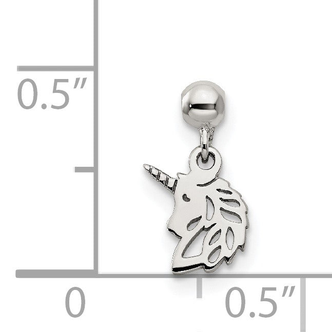 Sterlingsilber Mio Memento Hängend Einhorn Charm