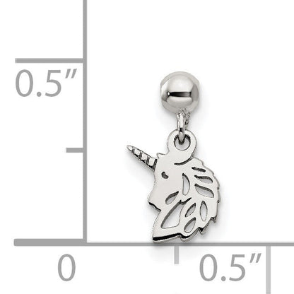 Sterlingsilber Mio Memento Hängend Einhorn Charm