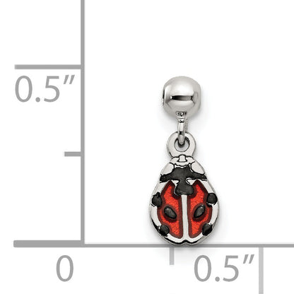 Sterlingsilber Mio Memento Emaille Hängend Marienkäfer Charm