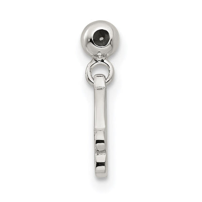 Sterlingsilber Mio Memento Emaille mit Zirkonia Hängend Santa Hat Charm