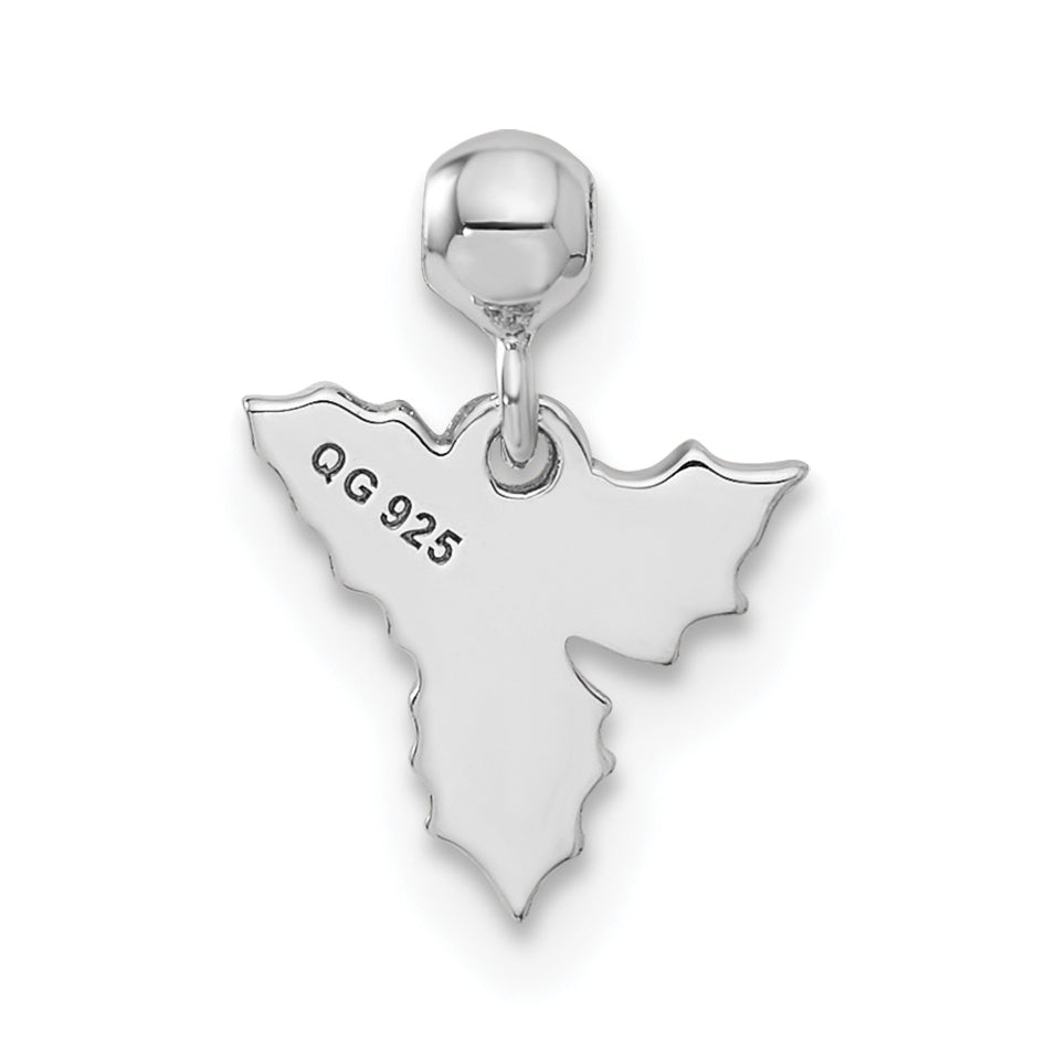 Sterlingsilber Mio Memento Rhodiniert Roséfarben Emaille Mistletoe Charm