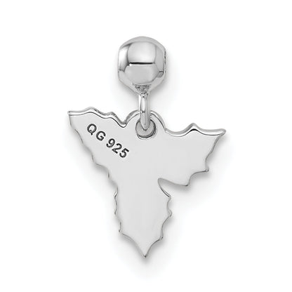 Sterlingsilber Mio Memento Rhodiniert Roséfarben Emaille Mistletoe Charm