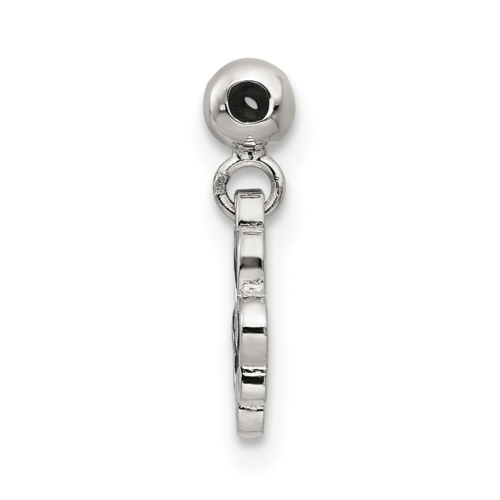 Sterlingsilber Mio Memento Emaille mit Zirkonia Hängend Klee Charm
