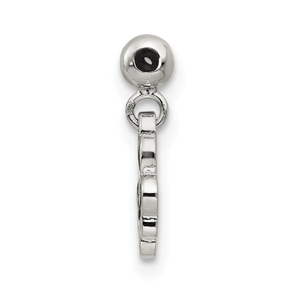 Sterlingsilber Mio Memento Emaille mit Zirkonia Hängend Klee Charm
