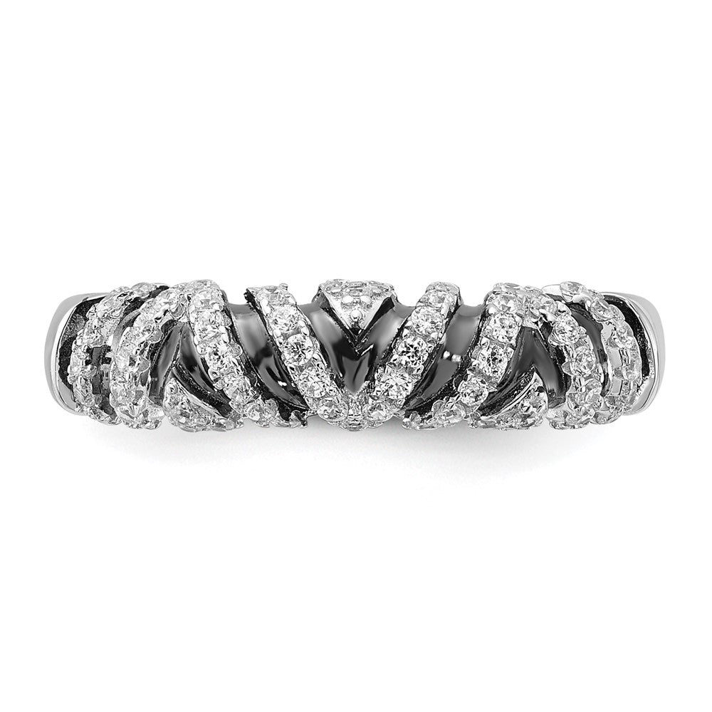 Sterlingsilber & Zirkonia True Feuer Ring