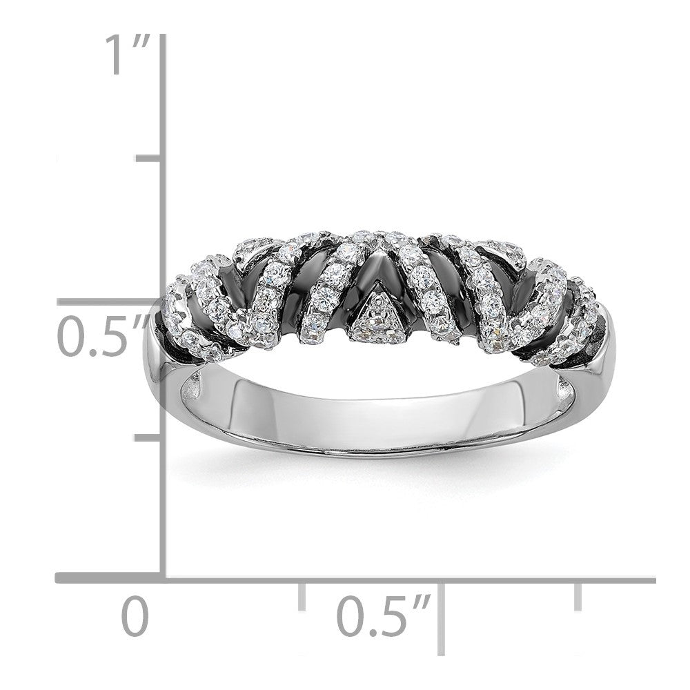 Sterlingsilber & Zirkonia True Feuer Ring