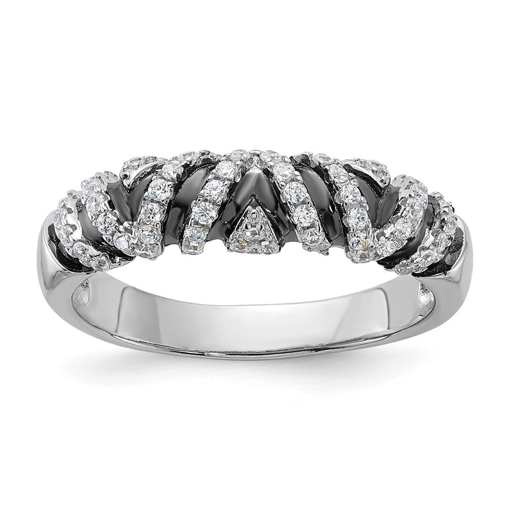 Sterlingsilber & Zirkonia True Feuer Ring