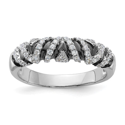 Sterlingsilber & Zirkonia True Feuer Ring