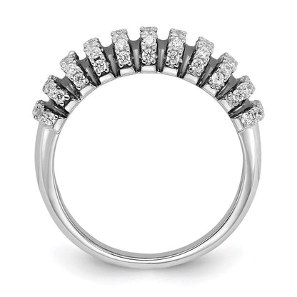 Sterlingsilber mit Schwarz Rhodium & Zirkonia Brillant Glut Ring