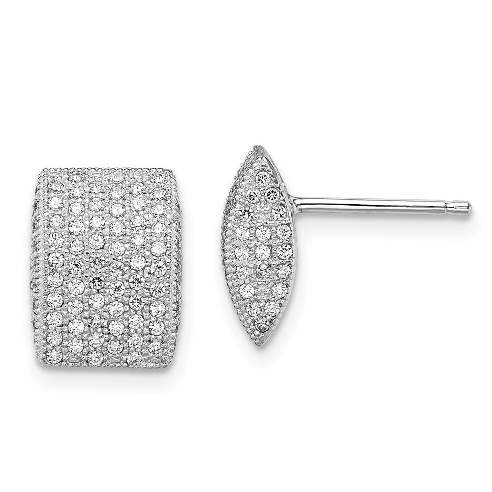 Sterlingsilber Ss Rhodiniert Zirkonia Brillant Glut Ohrstecker