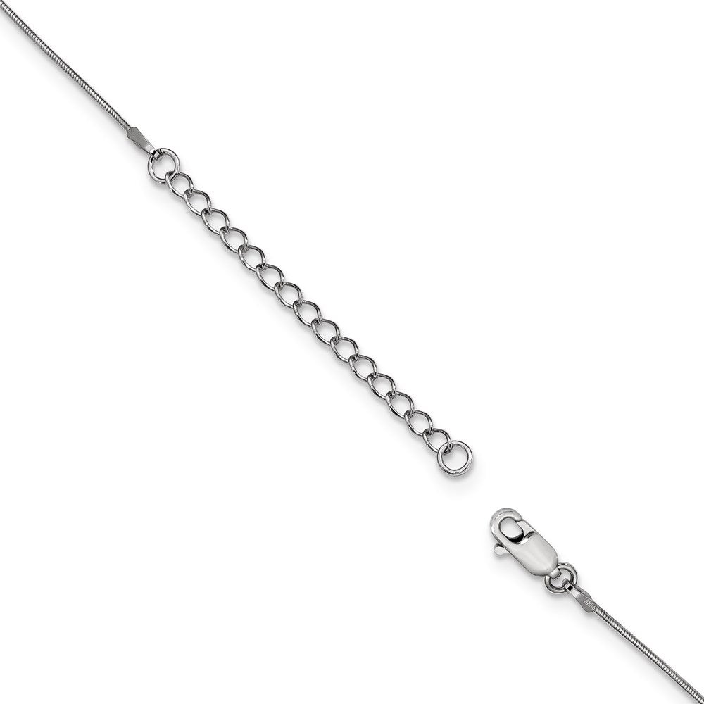 Sterlingsilber Ss Rhodiniert Zirkonia Brillant Glut Fantasie Halskette