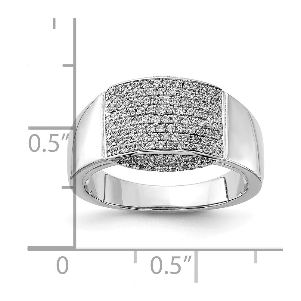 Sterlingsilber & Zirkonia Brillant Glut Ring