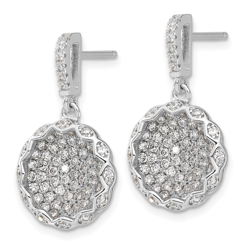 Sterlingsilber Brillant Glut Zirkonia Kreis Hängend Ohrstecker