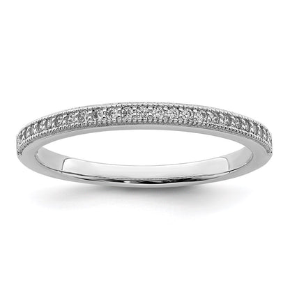 Sterlingsilber Brillant Glut Rhodiniert 25 Stein Mikro Pavé Zirkonia Poliert Ring