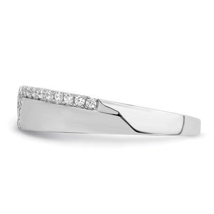 Sterlingsilber Brillant Glut Rhodiniert 24 Stein Mikro Pavé Zirkonia Herren Ring