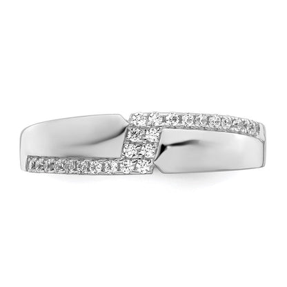 Sterlingsilber Brillant Glut Rhodiniert 24 Stein Mikro Pavé Zirkonia Herren Ring