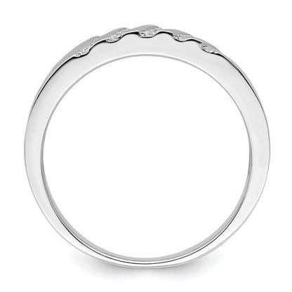 Sterlingsilber Brillant Glut Rhodiniert 20 Stein Mikro Pavé Zirkonia Herren Ring