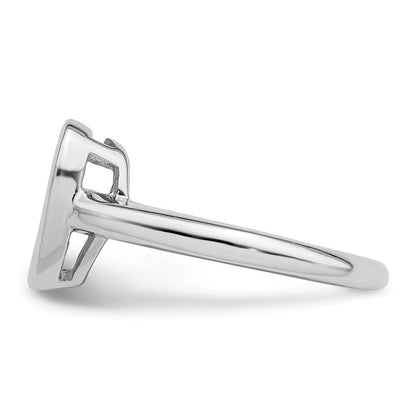 Sterlingsilber Brillant Glut Rhodiniert 34 Stein Mikro Pavé Zirkonia Herz Ring