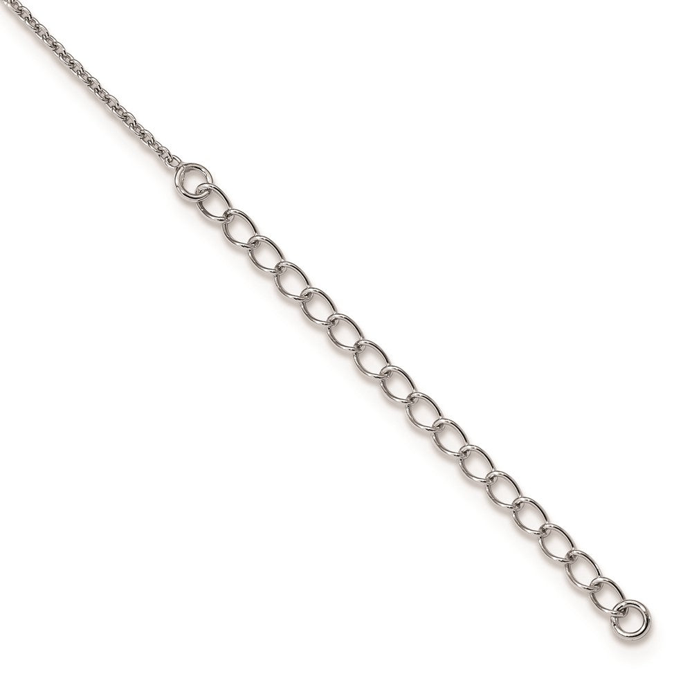 Sterlingsilber Brillant Glut Rhodiniert 85 Stein 18 Zoll Mikro Pavé Weiß und Grün Zirkonia Schlange Halskette mit 2 Verlängerung