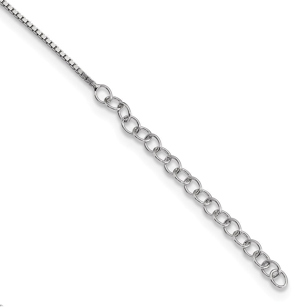 Sterlingsilber & Zirkonia Brillant Glut Kreuz Halskette