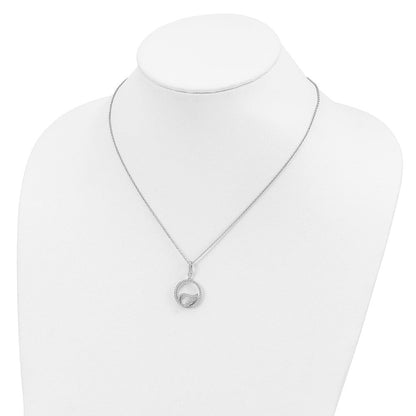 Sterlingsilber Brillant Glut Rhodiniert 67 Stein 18 Zoll Mikro Pavé Zirkonia Flügel Halskette mit 2 Verlängerung