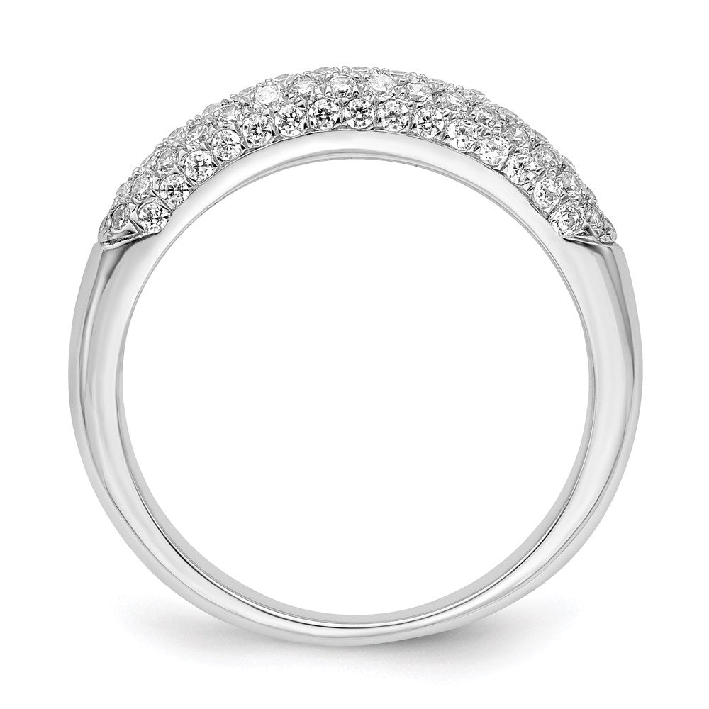 Sterlingsilber Brillant Glut Rhodiniert 79 Stein Mikro Pavé Zirkonia Ring