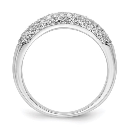 Sterlingsilber Brillant Glut Rhodiniert 79 Stein Mikro Pavé Zirkonia Ring