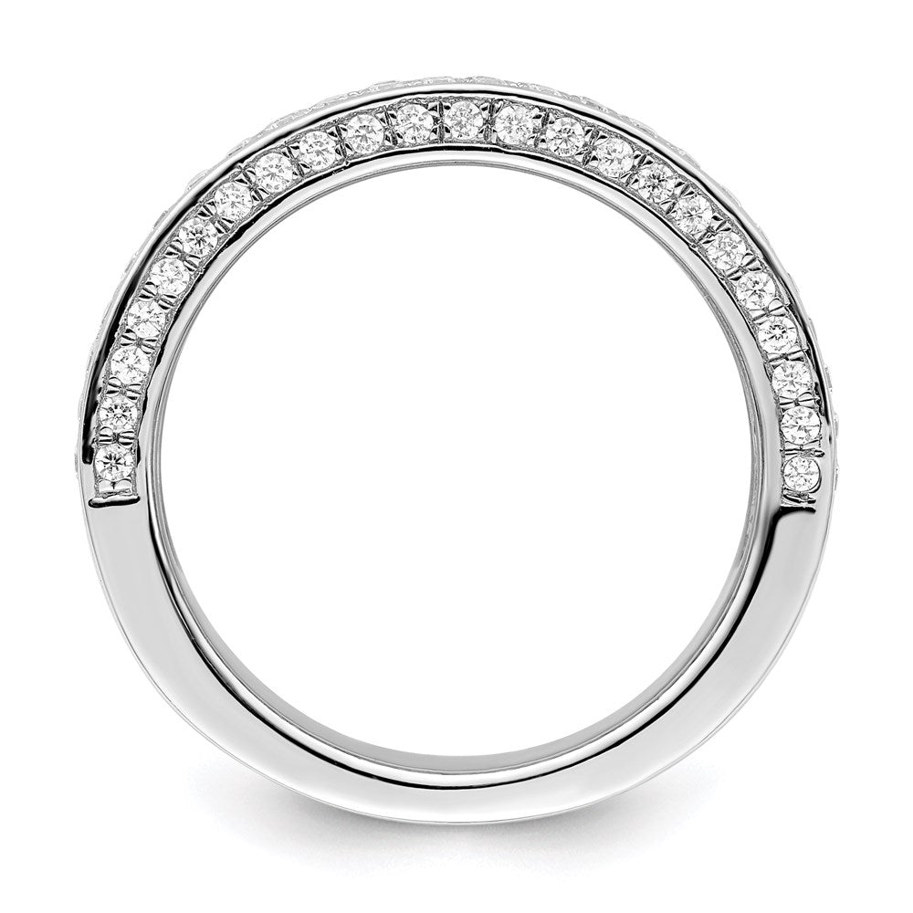 Sterlingsilber Brillant Glut Rhodiniert 142 Stein Mikro Pavé Zirkonia Ring