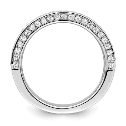Sterlingsilber Brillant Glut Rhodiniert 142 Stein Mikro Pavé Zirkonia Ring