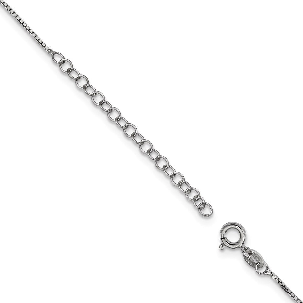 Sterlingsilber Rhodiniert Lila & Klar Zirkonia Tropfen Halskette