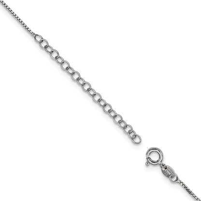 Sterlingsilber Rhodiniert Lila & Klar Zirkonia Tropfen Halskette