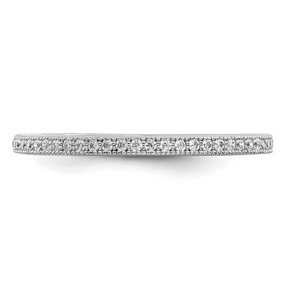 Sterlingsilber Brillant Glut Rhodiniert 60 Stein Mikro Pavé Zirkonia Ring